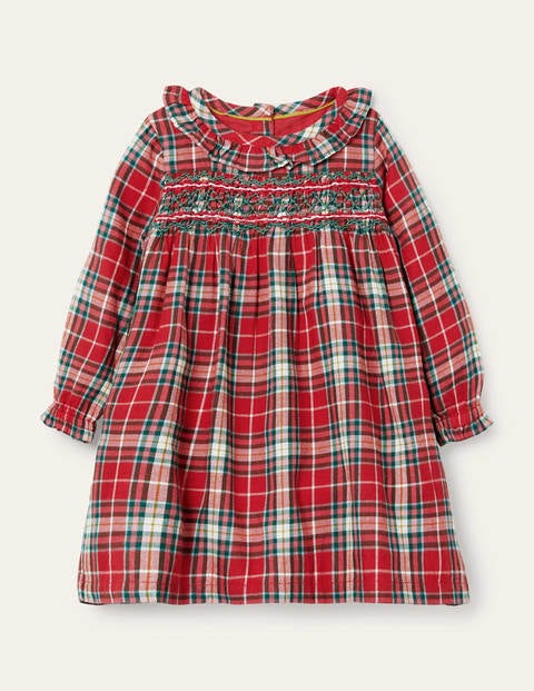 Woven Check Smocked Dress - Rockabilly Red Woven Check Smocked Dress - Rockabilly Red