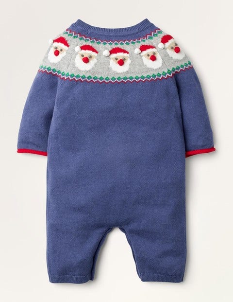 Christmas Fair Isle Romper - Starboard Blue Fair Isle Christmas Fair Isle Romper - Starboard Blue Fair Isle