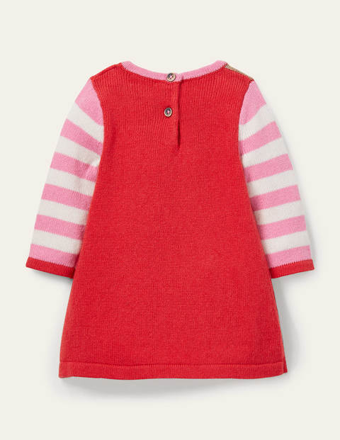 Strickkleid mit Logo - Rockabilly-Rot, Wintertiere Strickkleid mit Logo - Rockabilly-Rot, Wintertiere
