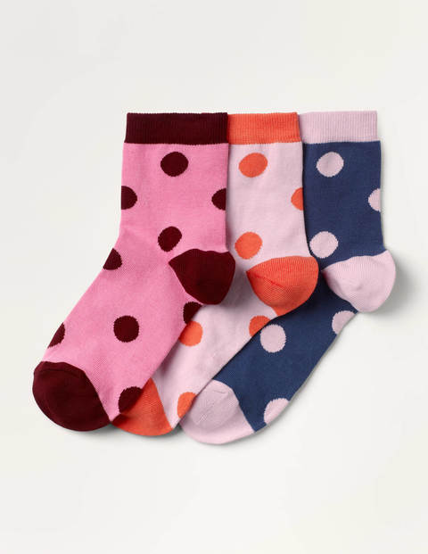 3 paires de socquettes - Pois multi 3 paires de socquettes - Pois multi