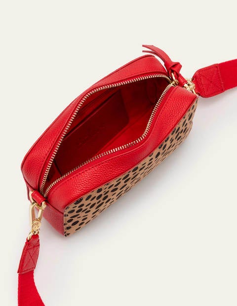 Valeria Crossbody Bag - Natural Cheetah/Red Valeria Crossbody Bag - Natural Cheetah/Red