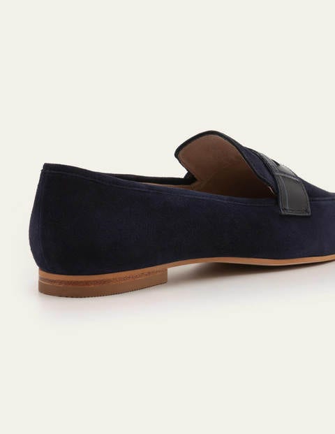 Faye Loafer - Navy, Krokodiloptik Faye Loafer - Navy, Krokodiloptik