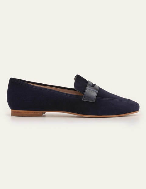 Faye Loafer - Navy, Krokodiloptik Faye Loafer - Navy, Krokodiloptik