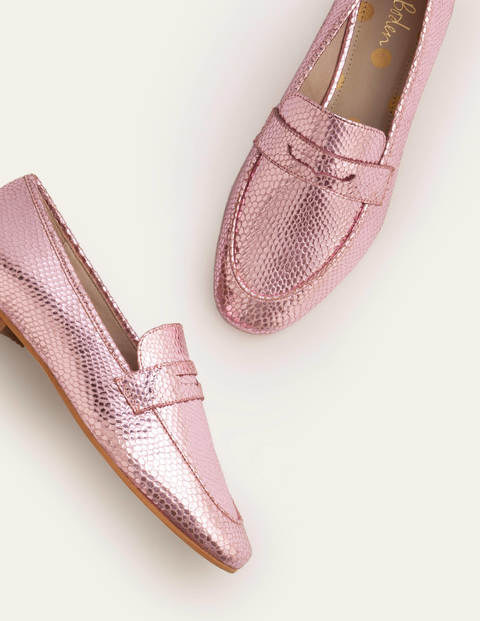 Faye Loafer - Pflaumenblüte/Metallic, Schlangenoptik Faye Loafer - Pflaumenblüte/Metallic, Schlangenoptik