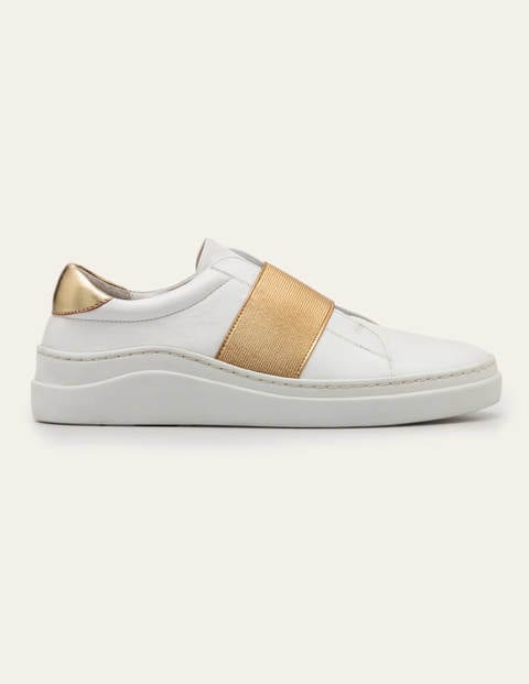 Isabel Trainers - White/Gold Metallic Isabel Trainers - White/Gold Metallic