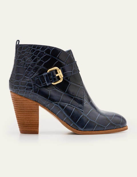 Bottines Carlisle - Crocodile bleu marine Bottines Carlisle - Crocodile bleu marine