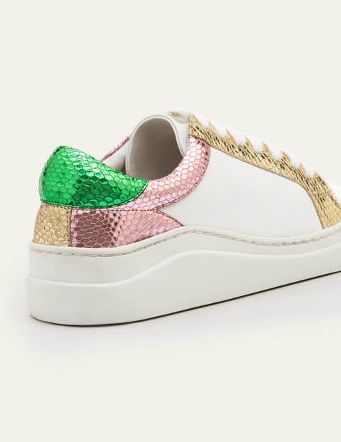 Maria Comfort Trainers - White/Metallic Snake Maria Comfort Trainers - White/Metallic Snake