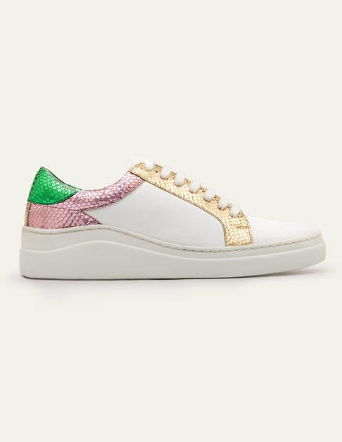 Maria Comfort Trainers - White/Metallic Snake Maria Comfort Trainers - White/Metallic Snake