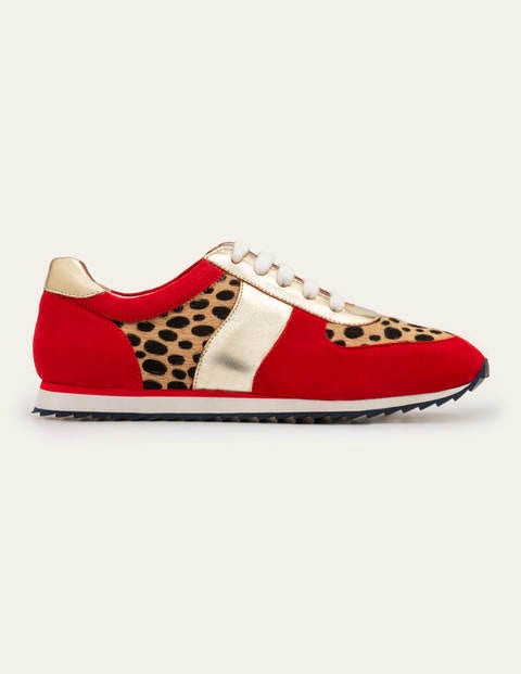 Hannah Comfort Trainers - Red/Natural Cheetah/Metallic Hannah Comfort Trainers - Red/Natural Cheetah/Metallic