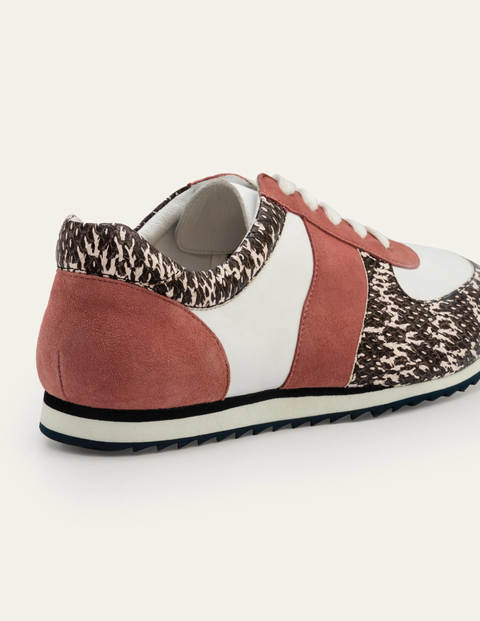 Hannah Comfort Trainers - White/Dusty Rose/Snake Hannah Comfort Trainers - White/Dusty Rose/Snake