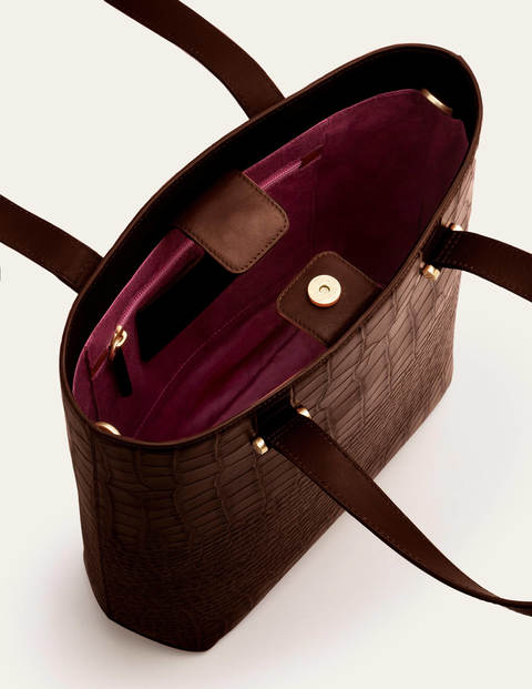 Juliet Tote - Mahogany Croc Juliet Tote - Mahogany Croc