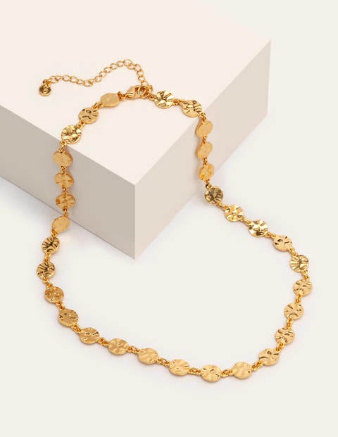 Kurze Kette mit kleinen Scheiben - Gold-Metallic Kurze Kette mit kleinen Scheiben - Gold-Metallic