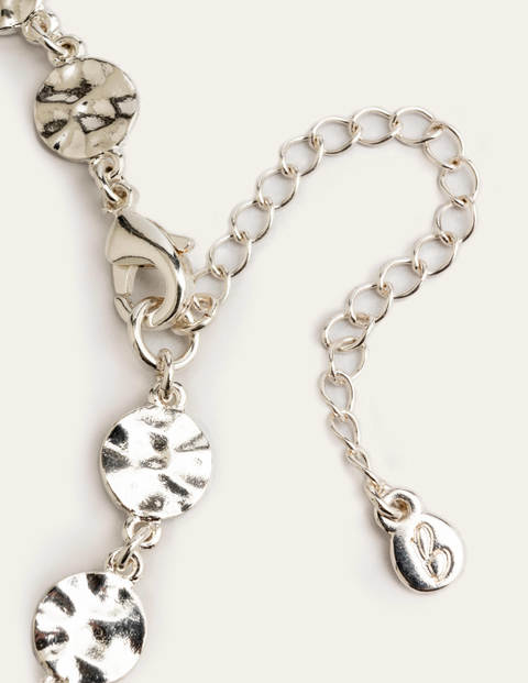 Mini Disc Shortline Necklace - Silver Metallic Mini Disc Shortline Necklace - Silver Metallic
