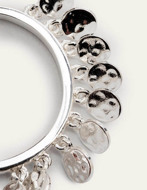 Creolen mit kleinen Scheiben - Silber-Metallic Creolen mit kleinen Scheiben - Silber-Metallic