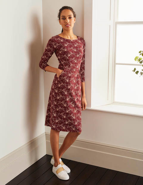 Penny Jersey Dress - Maroon, Wild Horses Penny Jersey Dress - Maroon, Wild Horses
