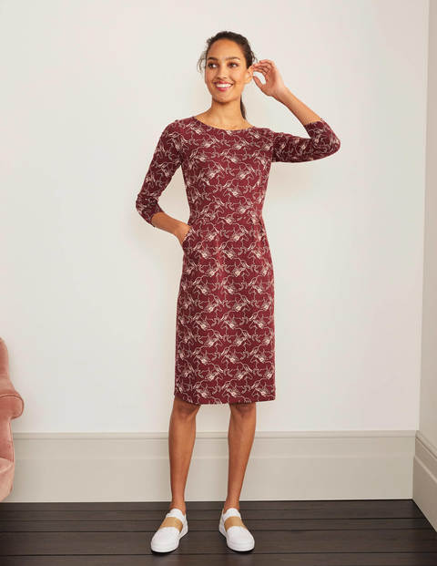 Penny Jersey Dress - Maroon, Wild Horses Penny Jersey Dress - Maroon, Wild Horses