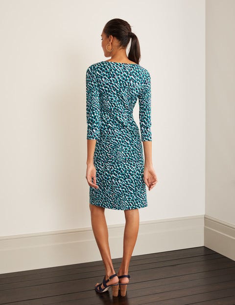 Penny Jersey Dress - Ivory, Abstract Animal Penny Jersey Dress - Ivory, Abstract Animal