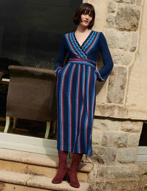 Hayden Jersey Dress - Navy, Scallop Eccentric Hayden Jersey Dress - Navy, Scallop Eccentric