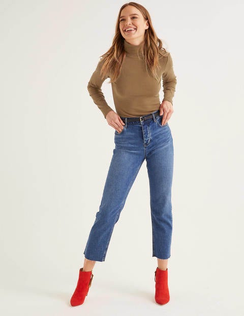 Essential Roll Neck Tee - Camel Essential Roll Neck Tee - Camel