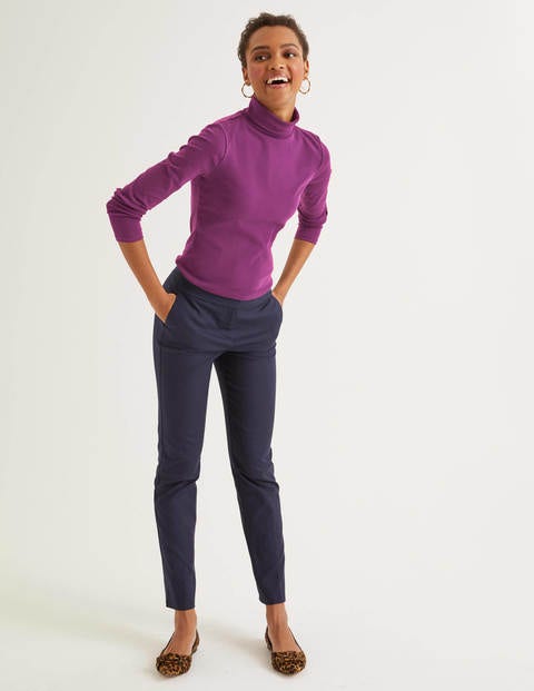Essential Roll Neck Tee - Jewel Purple Essential Roll Neck Tee - Jewel Purple