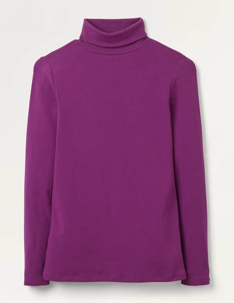 Essential Roll Neck Tee - Jewel Purple Essential Roll Neck Tee - Jewel Purple