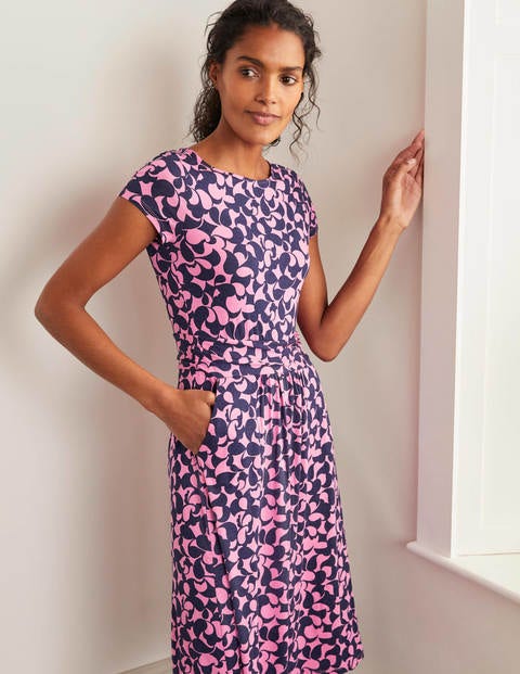 Amelie Jersey Dress - Plum Blossom, Bazaar