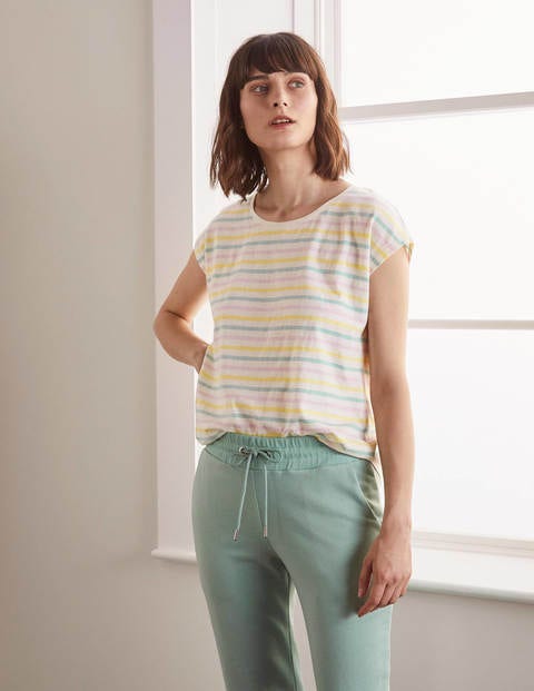 Robyn Jersey Tee - Multi Faded Stripe Robyn Jersey Tee - Multi Faded Stripe