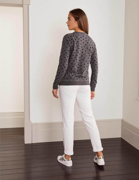 The Sweatshirt - Charcoal Marl/Navy, Flock Spot The Sweatshirt - Charcoal Marl/Navy, Flock Spot