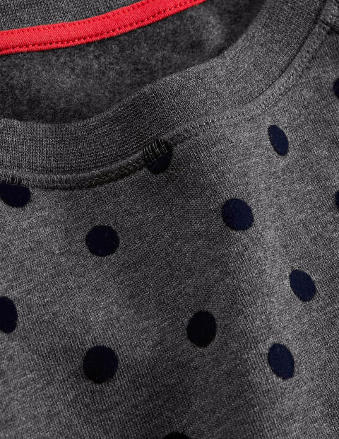 The Sweatshirt - Charcoal Marl/Navy, Flock Spot The Sweatshirt - Charcoal Marl/Navy, Flock Spot
