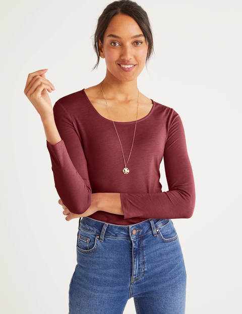 Supersoft Scoop Neck Tee - Maroon Supersoft Scoop Neck Tee - Maroon