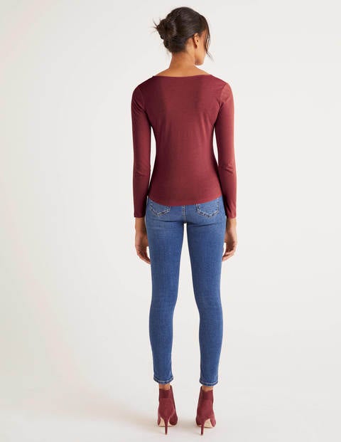 Supersoft Scoop Neck Tee - Maroon Supersoft Scoop Neck Tee - Maroon