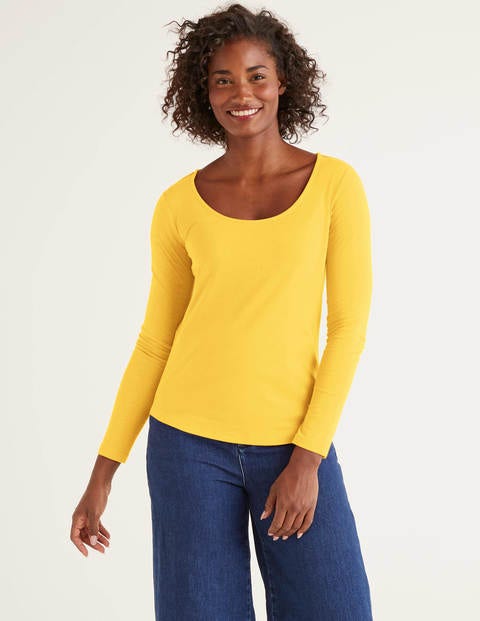 Supersoft Scoop Neck Tee - Maize Supersoft Scoop Neck Tee - Maize