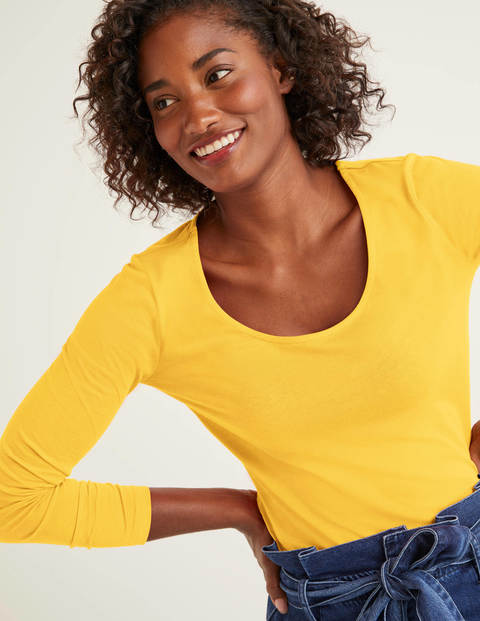 Supersoft Scoop Neck Tee - Maize Supersoft Scoop Neck Tee - Maize