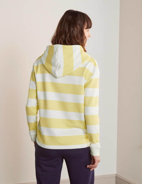 Jersey Lounge Hoodie - Lemon Wide Stripe Jersey Lounge Hoodie - Lemon Wide Stripe