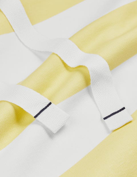 Jersey Lounge Hoodie - Lemon Wide Stripe Jersey Lounge Hoodie - Lemon Wide Stripe