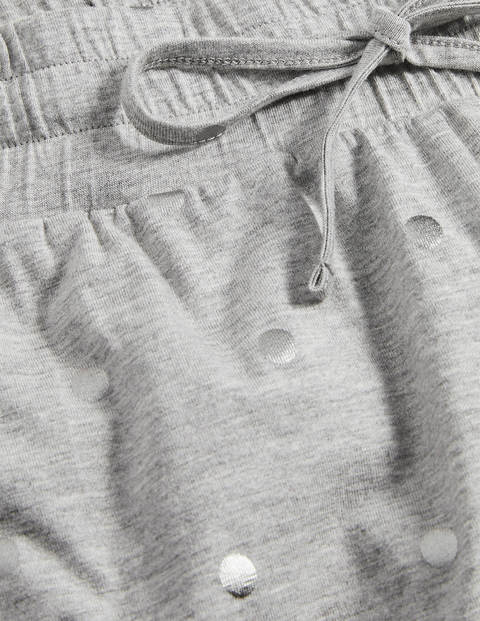 Cuffed Jersey Joggers - Grey Marl, Polka Dot Cuffed Jersey Joggers - Grey Marl, Polka Dot