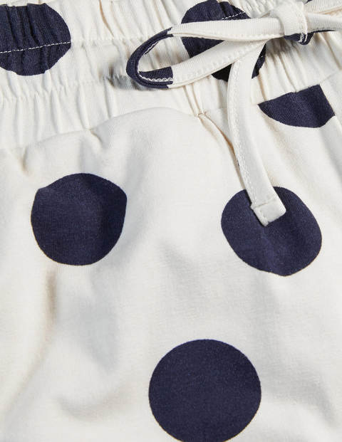 Cuffed Jersey Joggers - Ivory, Spot Scatter Cuffed Jersey Joggers - Ivory, Spot Scatter