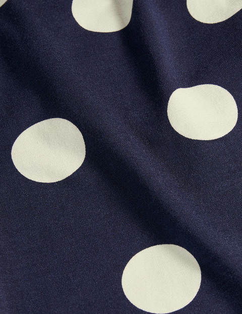 Cuffed Jersey Joggers - Navy and Ivory, Scatter Spot Cuffed Jersey Joggers - Navy and Ivory, Scatter Spot