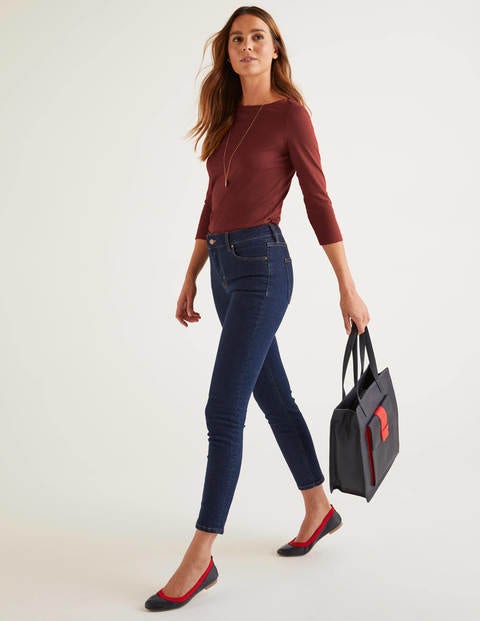 Top col large ultra-doux - Acajou Top col large ultra-doux - Acajou