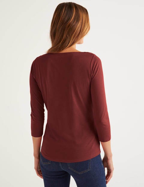 Top col large ultra-doux - Acajou Top col large ultra-doux - Acajou