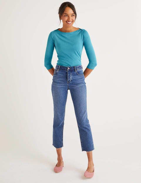 Supersoft Slash Neck Top - Lomond Blue Supersoft Slash Neck Top - Lomond Blue