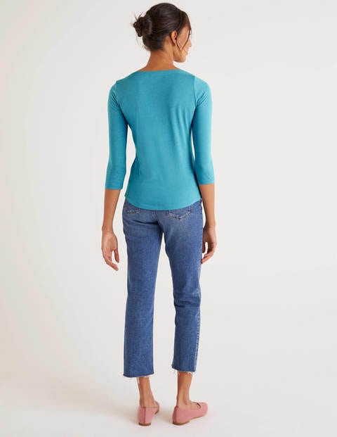 Supersoft Slash Neck Top - Lomond Blue Supersoft Slash Neck Top - Lomond Blue