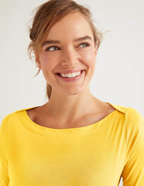 Supersoft Slash Neck Top - Maize Supersoft Slash Neck Top - Maize