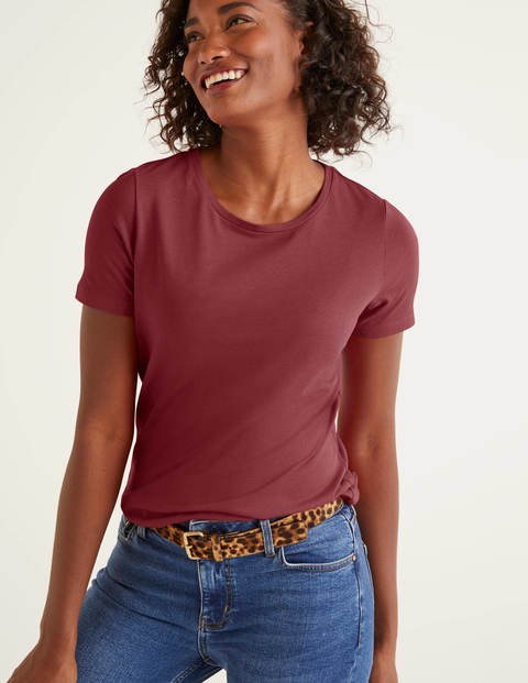 T-shirt manches courtes ultra-doux - Acajou T-shirt manches courtes ultra-doux - Acajou