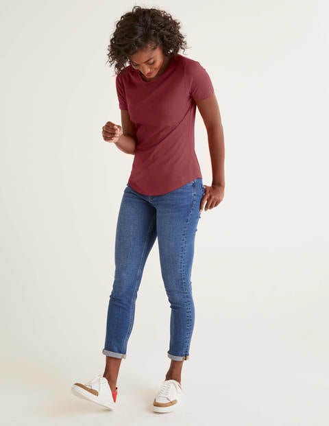 T-shirt manches courtes ultra-doux - Acajou T-shirt manches courtes ultra-doux - Acajou