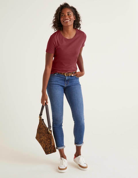 T-shirt manches courtes ultra-doux - Acajou T-shirt manches courtes ultra-doux - Acajou