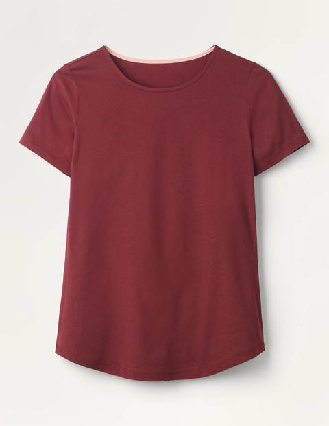 T-shirt manches courtes ultra-doux - Acajou T-shirt manches courtes ultra-doux - Acajou