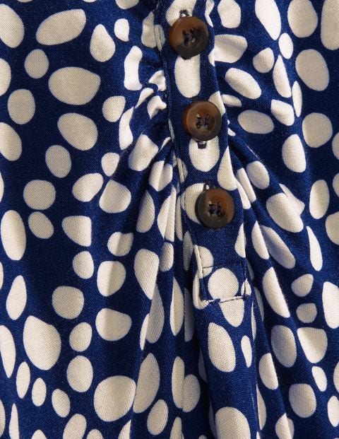 Jane Jersey Midi Dress - Blue Depths, Pebble Spot Jane Jersey Midi Dress - Blue Depths, Pebble Spot