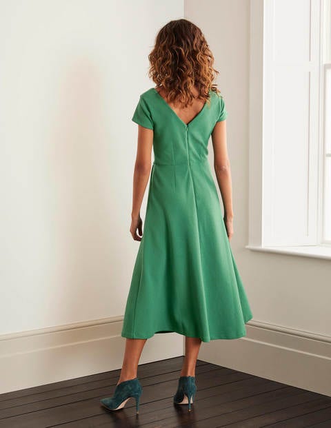 Belle V-neck Ottoman Dress - Sage Green Belle V-neck Ottoman Dress - Sage Green