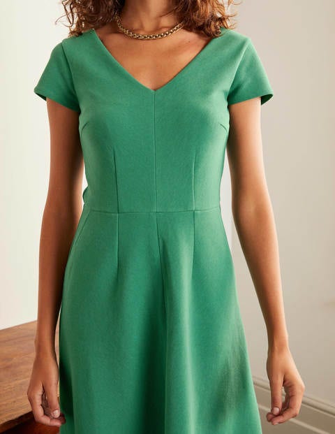 Belle V-neck Ottoman Dress - Sage Green Belle V-neck Ottoman Dress - Sage Green